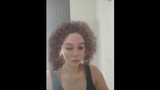 Curly slut help me with my erection after gym session