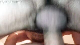 He fucks my ass hard in doggystyle and fills it with cum! Anal Creampie - Hairy Pussy - POV - Amateur couple