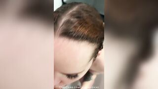 Redhead caught in the shower and fucked raw