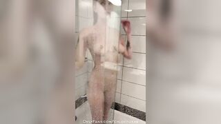 Redhead caught in the shower and fucked raw