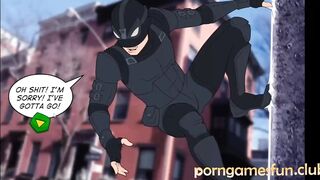 The amazing SpiderMan fuck guen hardcore rough sex in new york 18+ cartoon anime hentai game