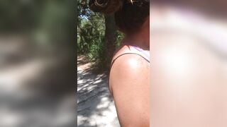 Smoking Cigarettes and drinking monster while walking trail looking for a place to fuck