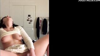 PETITE TEEN Fucks Herself With Pink Dildo