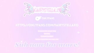 egirl cums so hard using her big jelly dildo - Fairystella