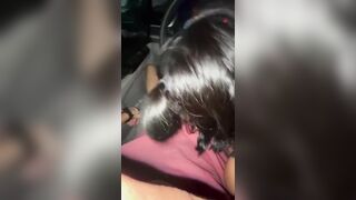 My friends hot GF slobs on my knob for a ride home in public