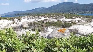 Risky PISS on a Public Touristic Trail