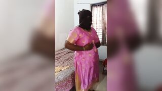 Indian lady bedroom dress change performance videos