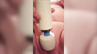 Horny BBW gf masturbates with her vibrator