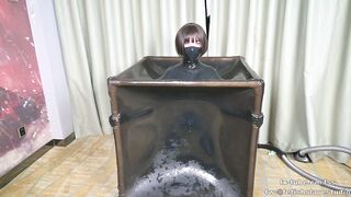 Latex vacuum box bondage and BP femdom