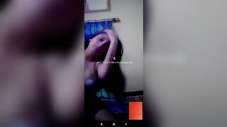 Girl caught showing boobs while vedio call