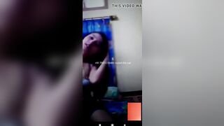 Girl caught showing boobs while vedio call