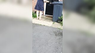 Stepmom delivers a parcel wearing no panties under her miniskirt