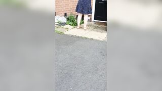 Stepmom delivers a parcel wearing no panties under her miniskirt