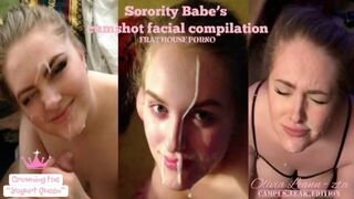 Sorority babe's cumshot facial compilation