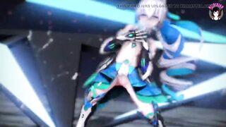 Sexy Teen Android Dancing + Gradual Undressing (3D HENTAI)