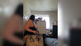 Fat slut homewrecker MiaMilf BBW British Big tit Chav secret video call teases + plays