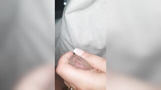 Step mom with sexy nails give step son a handjob treat on his birthday