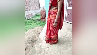 Village wife showing outdoor