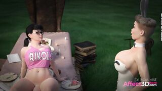 Down the rabbit's hole - 3D Futanari Animation