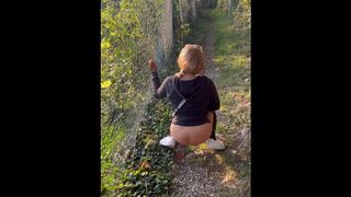 outdoor and public redhead pissing for you