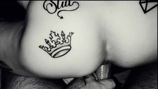 Hot Tattooed Stepmom Gets Anal Fucked By Stepson POV anal Creampie