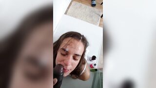 cum shot Facial for bbc loving cuckold brunette bride amateur interracial only fans @alamarstar