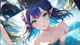 30 Ai Generated Nude Images of Hentai Elf Pregnant Girl in Water