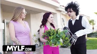 Mylf - Two Hot Milfs With Big Tits Need Their Bushes Shaved (Edward Scissorhands Parody)