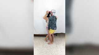 Stripping wife while dancing