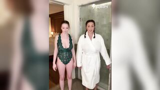 Clothes On/Clothes off Tik Tok two Sisters Big Boobs