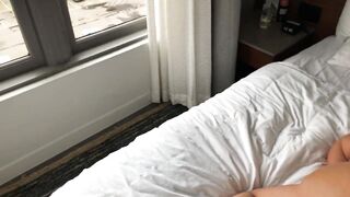 Wife gets fucked in hotel window